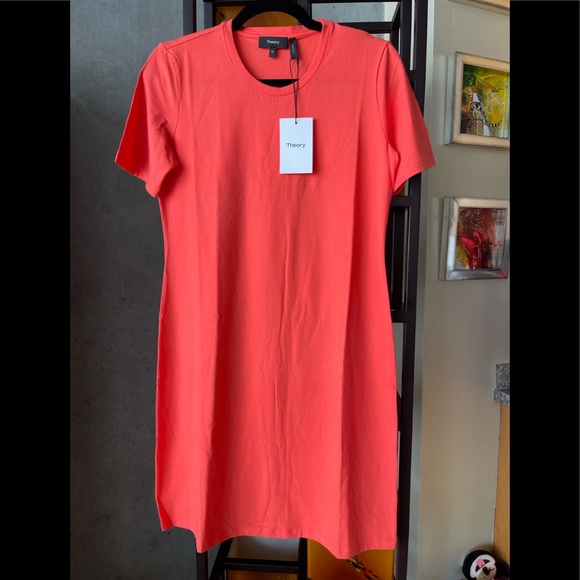 Theory T-Shirt Dress in Neon Pink—NWT - Picture 9 of 16